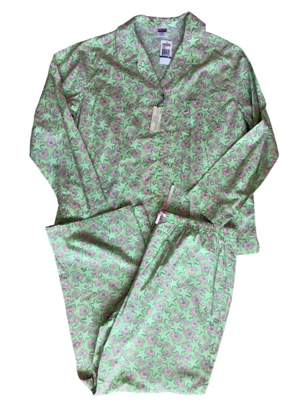 Vineyard Vines New Pajama Set Womens Size XL Lazy Set Starfish Green